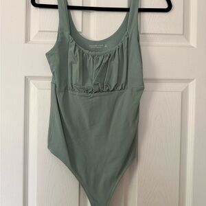 Abercrombie & Fitch | Sage Green Sleeveless Bodysuit (Size Medium)
